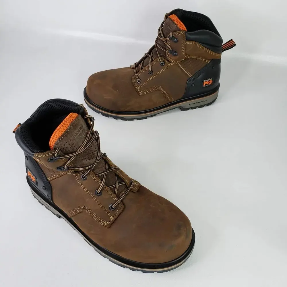 Timberland Pro Men's Ballast Steel Toe Ankle Boots Mocha Brown Size 11.5 W Alloy